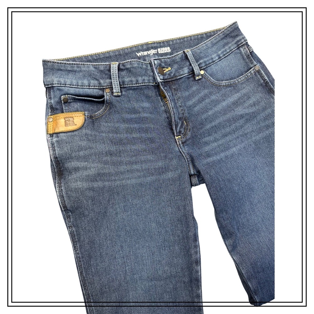 Wrangler Riggs Women's‎ Dark Wash Denim Jeans Straight Boot Leg Size 12x30